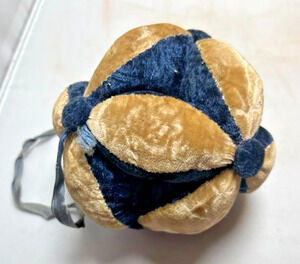 Antique Amish Puzzle Ball Pin Cushion Handmade Folk Art Sewing VELVET